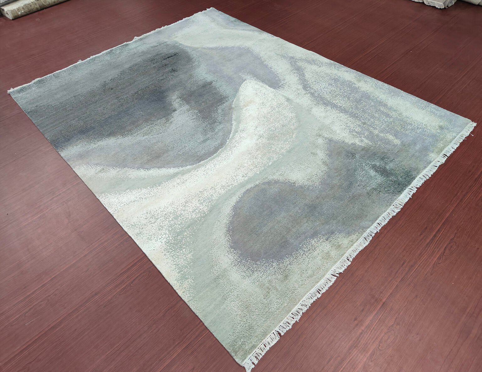 Hand-Knotted Modern Wool Rug  AL#102  9x12 & 10x14 Contemporary Neutral Tones - Image 2