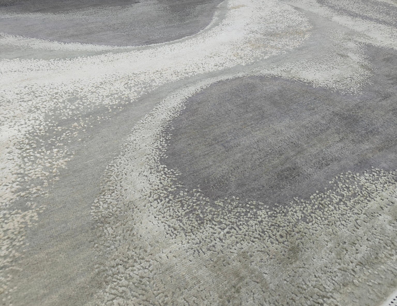 Hand-Knotted Modern Wool Rug  AL#102  9x12 & 10x14 Contemporary Neutral Tones - Image 3