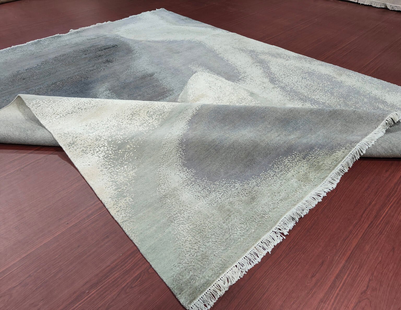Hand-Knotted Modern Wool Rug  AL#102  9x12 & 10x14 Contemporary Neutral Tones - Image 4