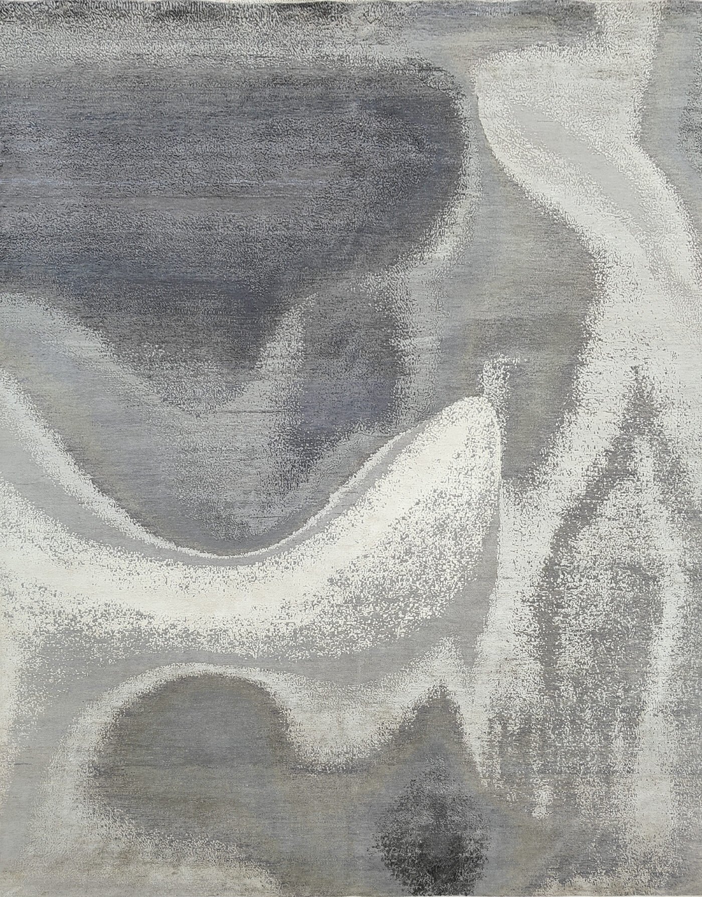 Hand-Knotted Modern Wool Rug AL#102 9x12 & 10x14 Contemporary Neutral Tones