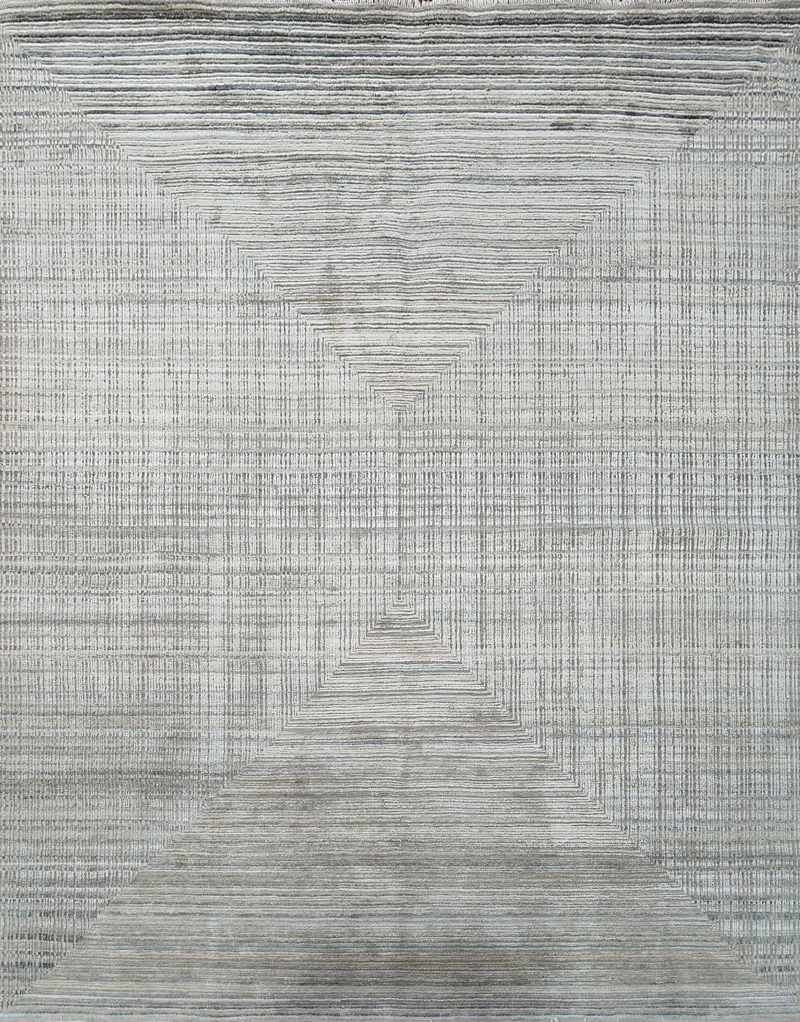 Hand-Knotted Modern Wool Rug  AL#112  8x10  Geometric Minimalist