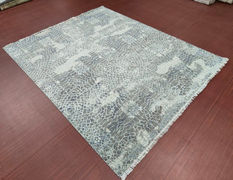 Translucent Lace Rugs Hand-Knotted Modern Rug AL#125 Lace Overlay in Neutral Tones – AL ...