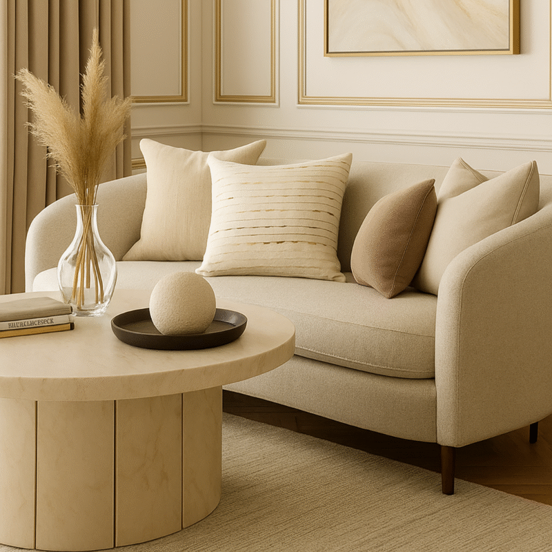 Sand Dune Textured Striped Decorative Throw Pillow