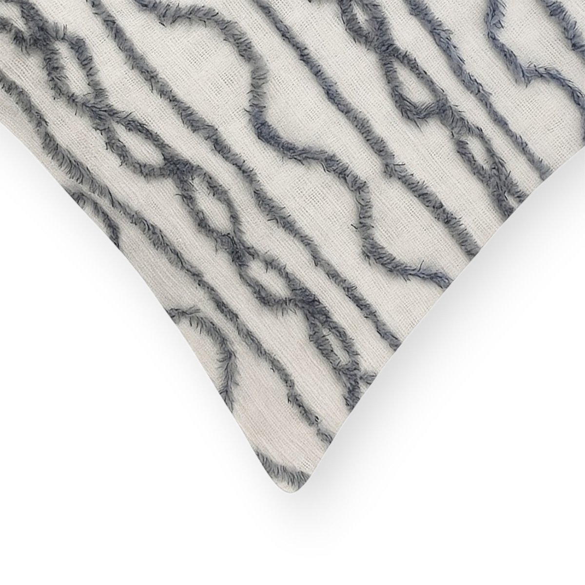 Decorative Throw Pillow with Abstract Wavy Stripe Design - Image 4