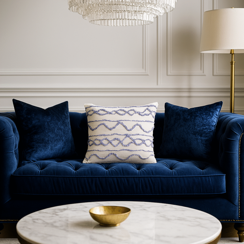 Hand Tufted Embroidered Cushion Cover