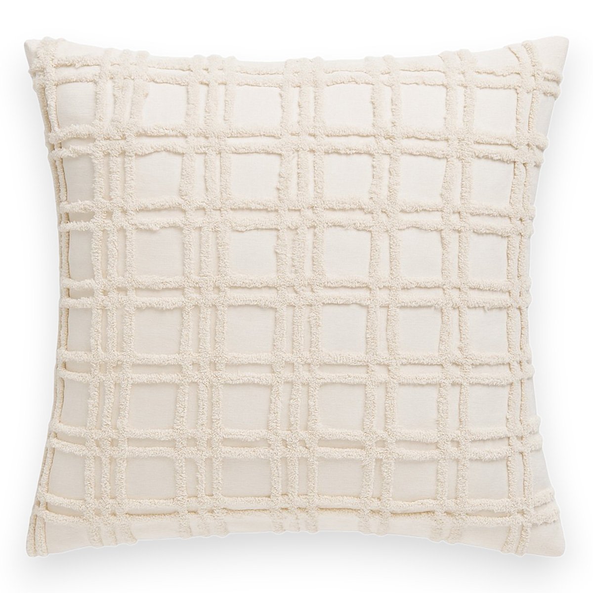 Hand Tufted Embroidered Textured Checkered Grid Tufting - Image 2