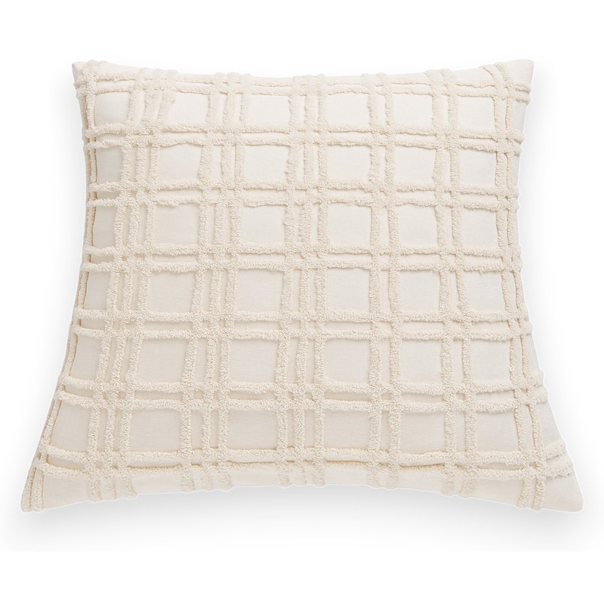 Hand Tufted Embroidered Textured Checkered Grid Tufting - Image 3