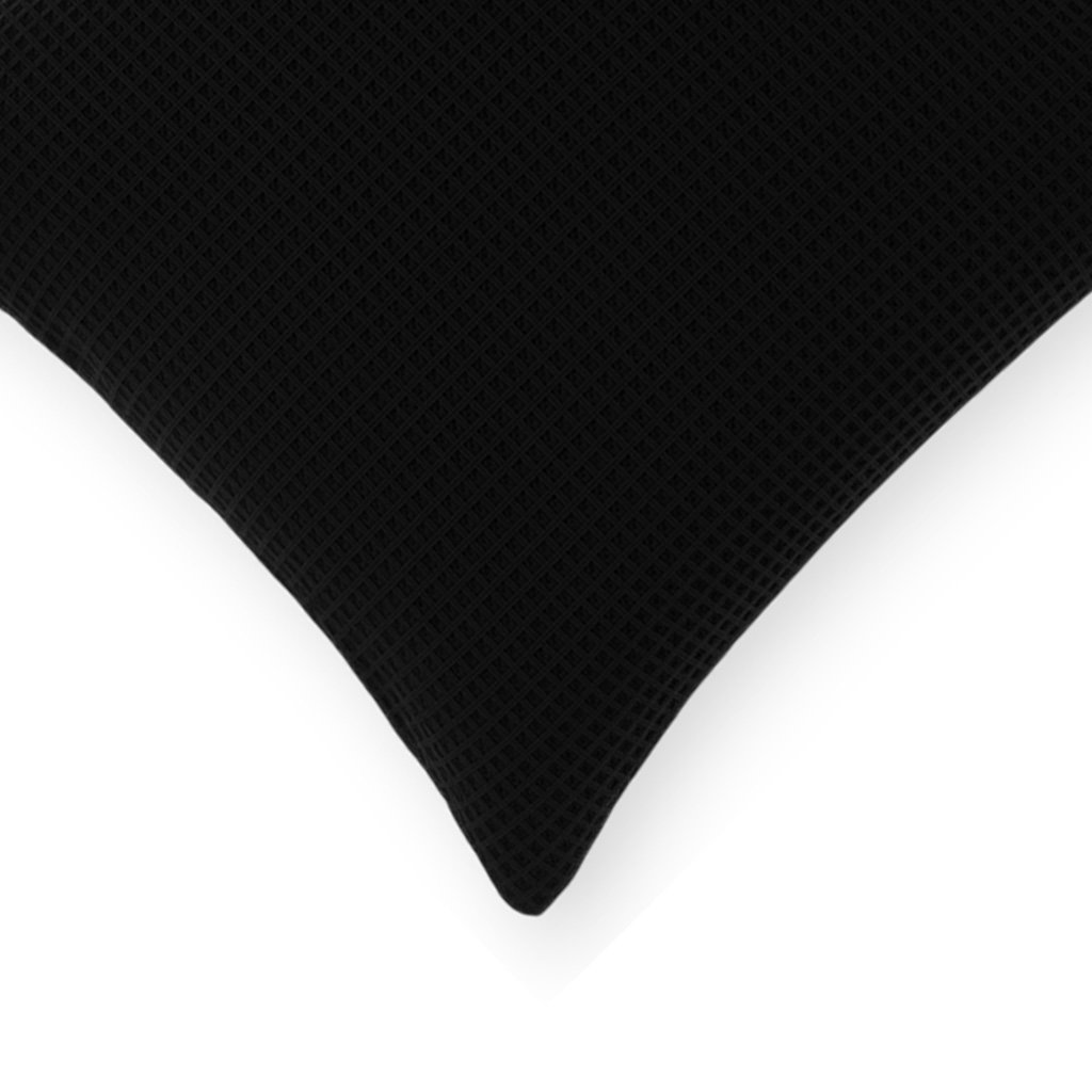 Waffle Texture Pillow Cover Black Beautifully - Image 4