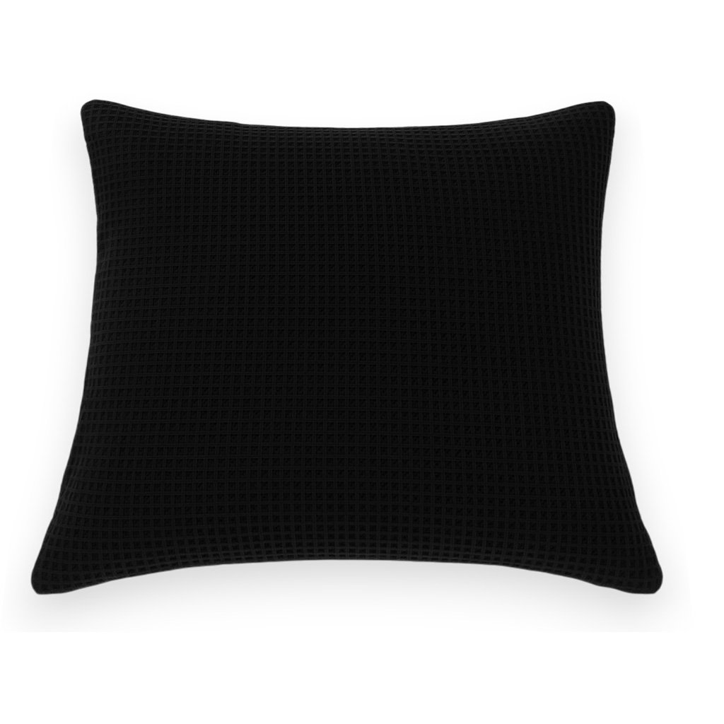Waffle Texture Pillow Cover Black Beautifully - Image 3