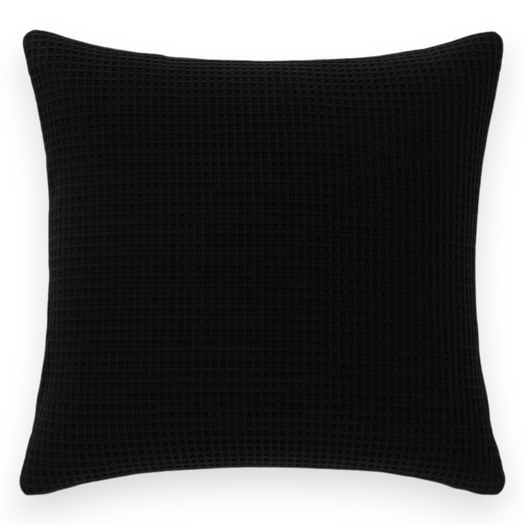 Waffle Texture Pillow Cover Black Beautifully - Image 2