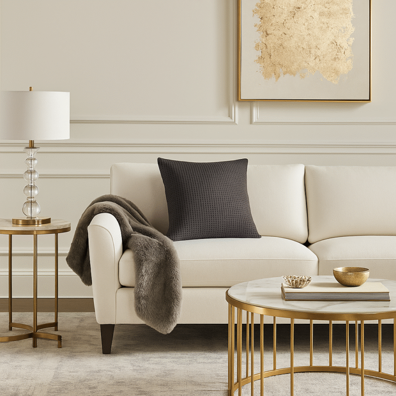 Charcoal Grey Waffle Texture Pillow Cover