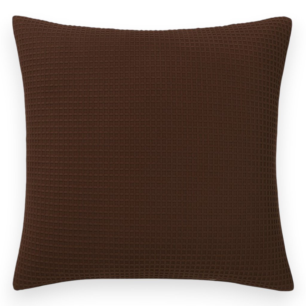 Waffle Texture Pillow Cover Brown Beautifully - Image 2