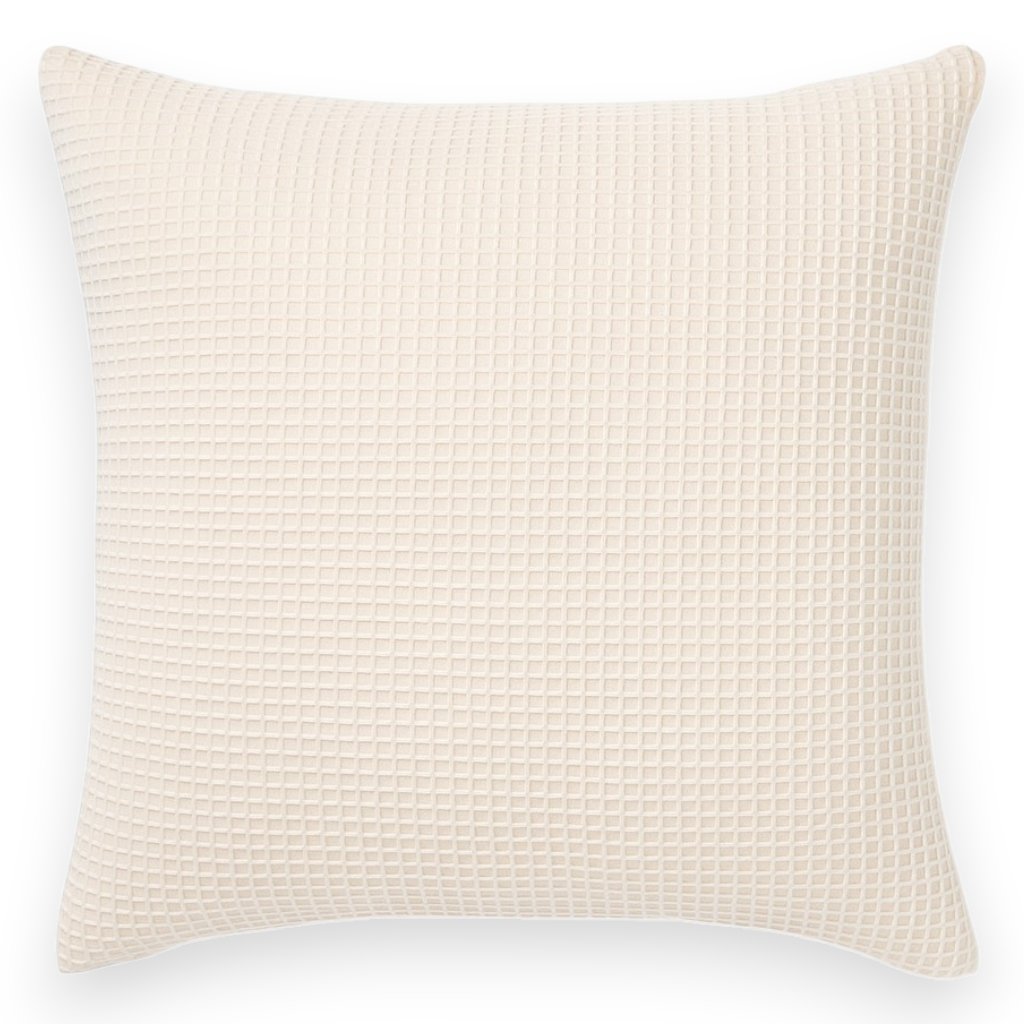 Natural White Waffle Texture Pillow Cover - Image 2