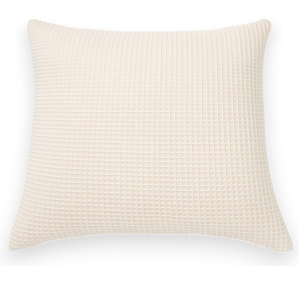 Natural White Waffle Texture Pillow Cover - Image 3