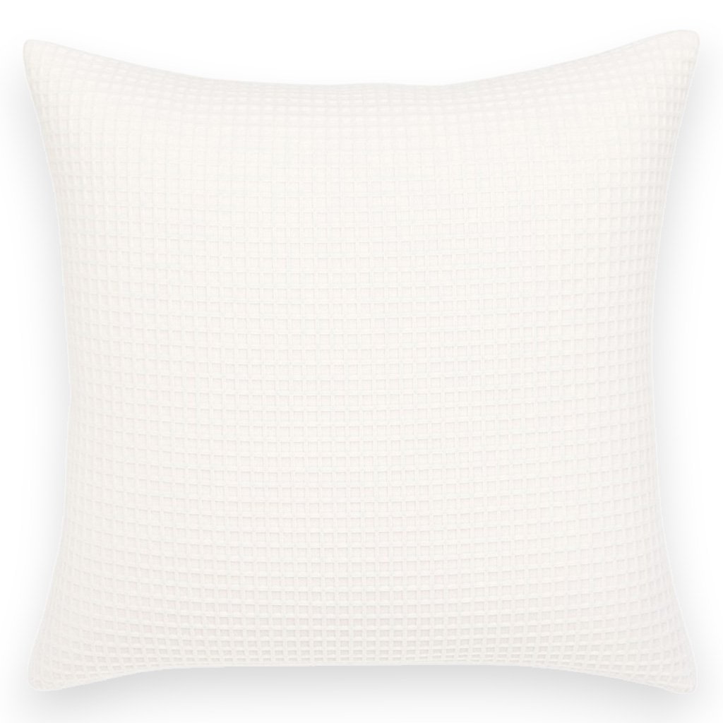 Classic White Waffle Texture Pillow Cover - Image 2