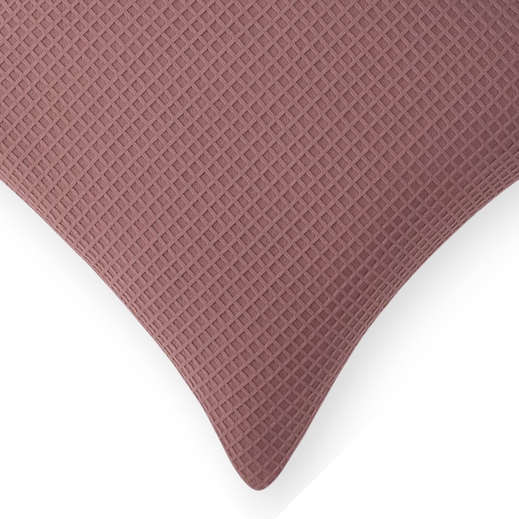 Maroon Waffle Texture Pillow Cover - Image 3