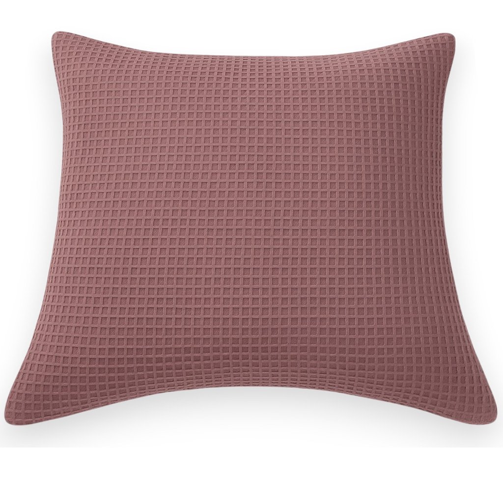 Maroon Waffle Texture Pillow Cover - Image 4