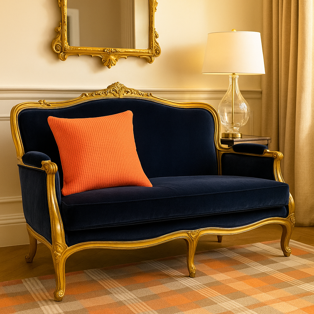 Orange Waffle Texture Pillow Cover