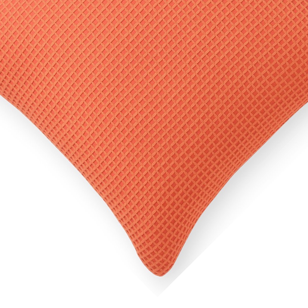 Orange Waffle Texture Pillow Cover - Image 4