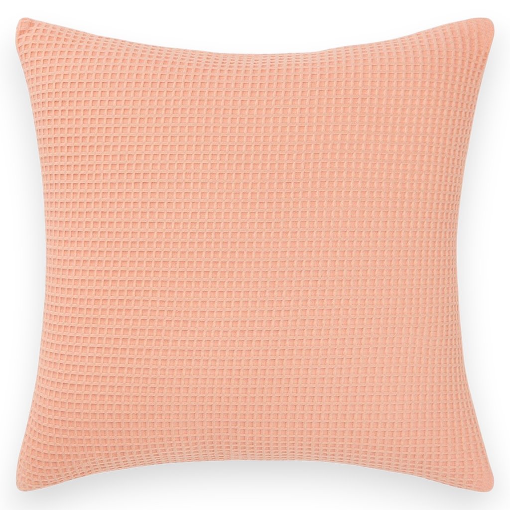 Peach Waffle Texture Pillow Cover - Image 2