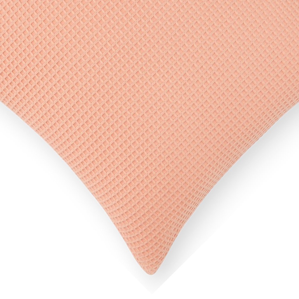 Peach Waffle Texture Pillow Cover - Image 3