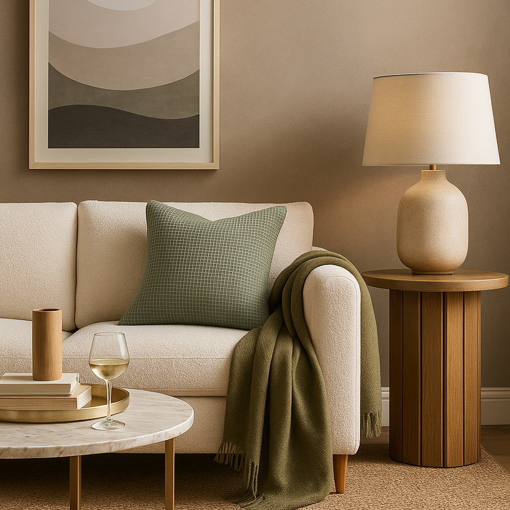 Olive Light Green Waffle Texture Pillow Cover