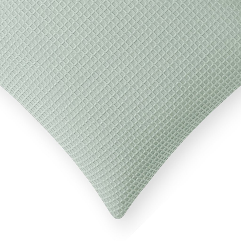 Mint Green Waffle Texture Pillow Cover - Image 3