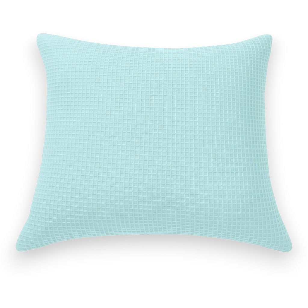 Light Turquoise Waffle Texture Pillow Cover - Image 4