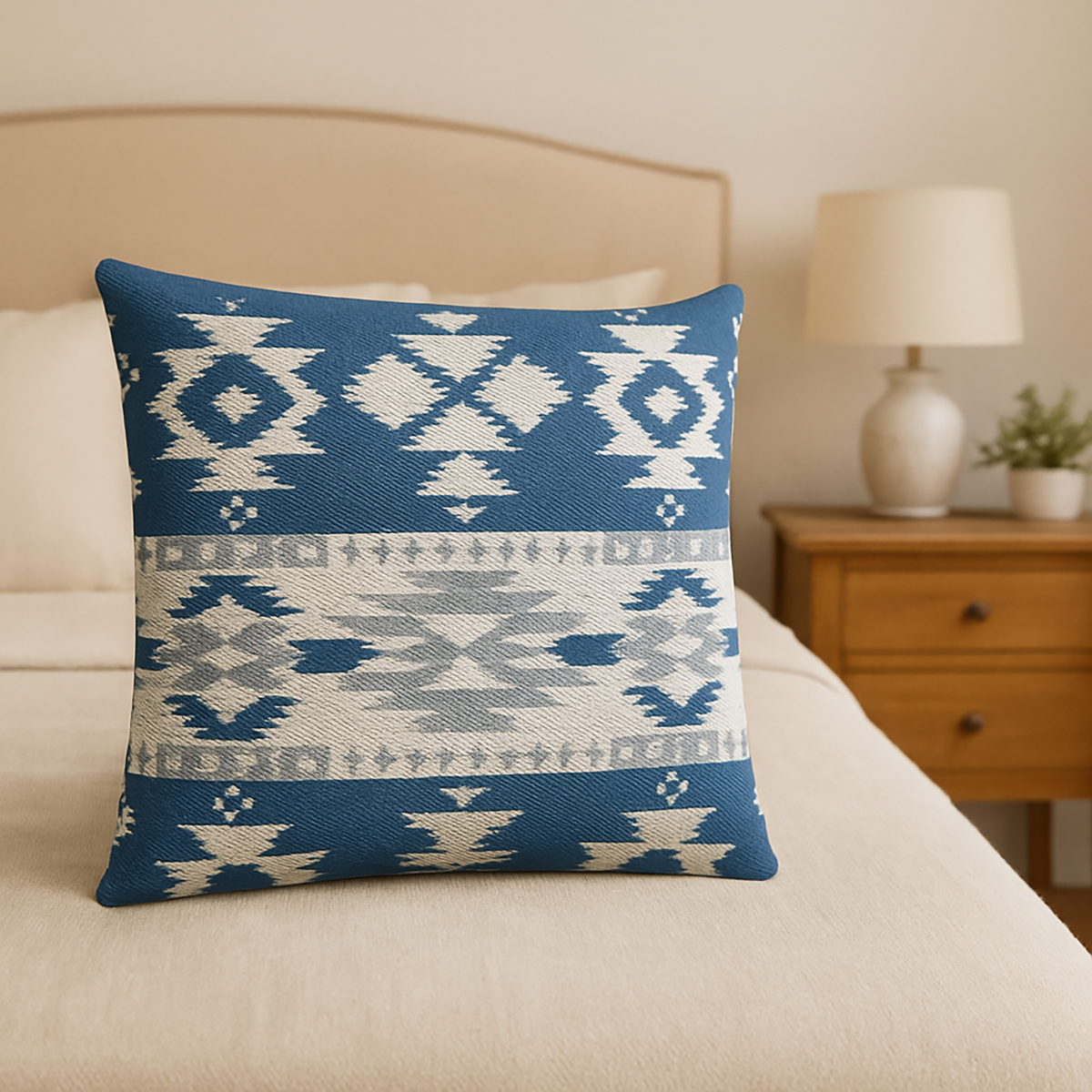 Contemporary Southwestern Woven Throw Pillow