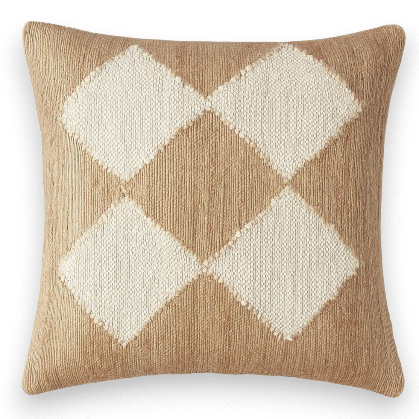 Hand woven Jute Cushion Cover Diamond Checkered Pattern - Image 2