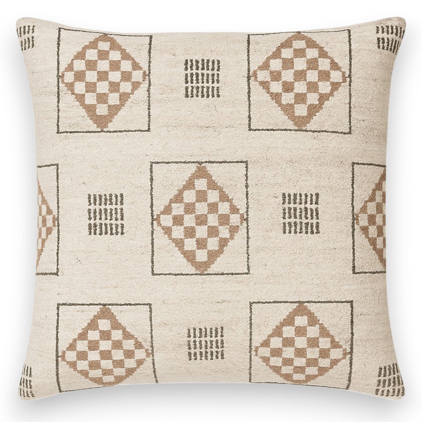 Handwoven Cotton Decorative Cushion Cover Geometric Pattern - Image 2