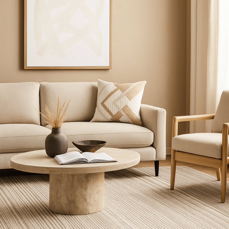 Textured Diamond Pattern Cushion Cover Ivory & Beige