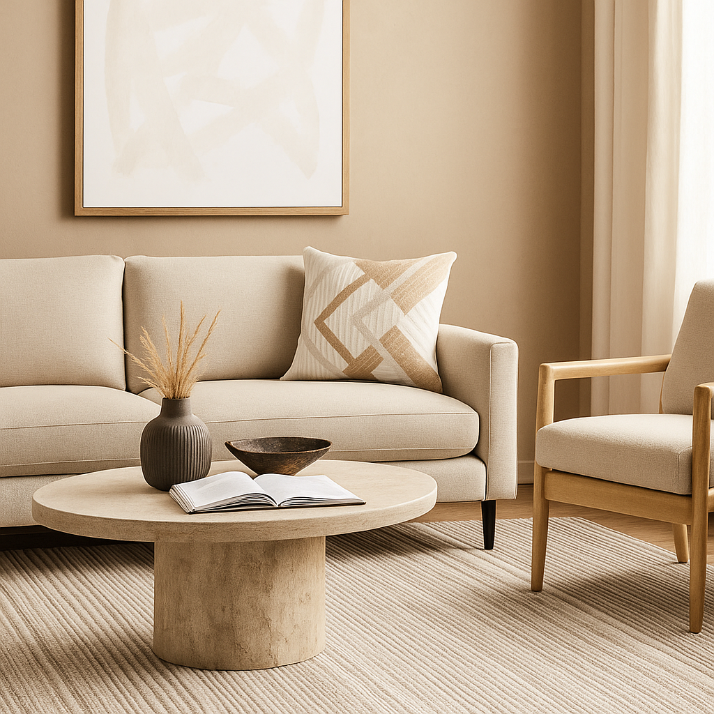 Textured Diamond Pattern Cushion Cover Ivory & Beige