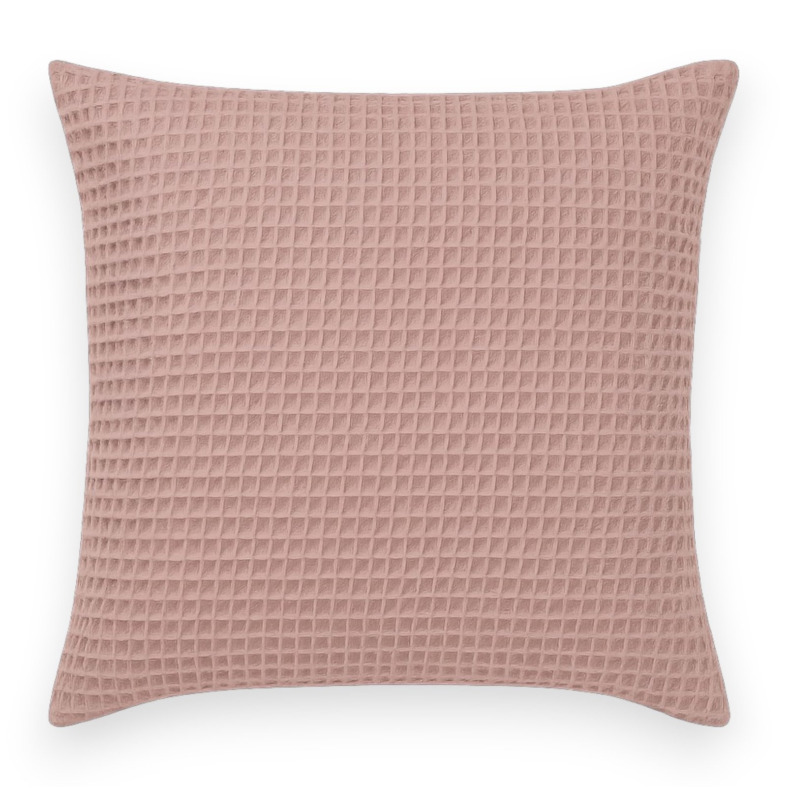 Waffle Texture Cushion Cover Soft Blush Pink - Image 2