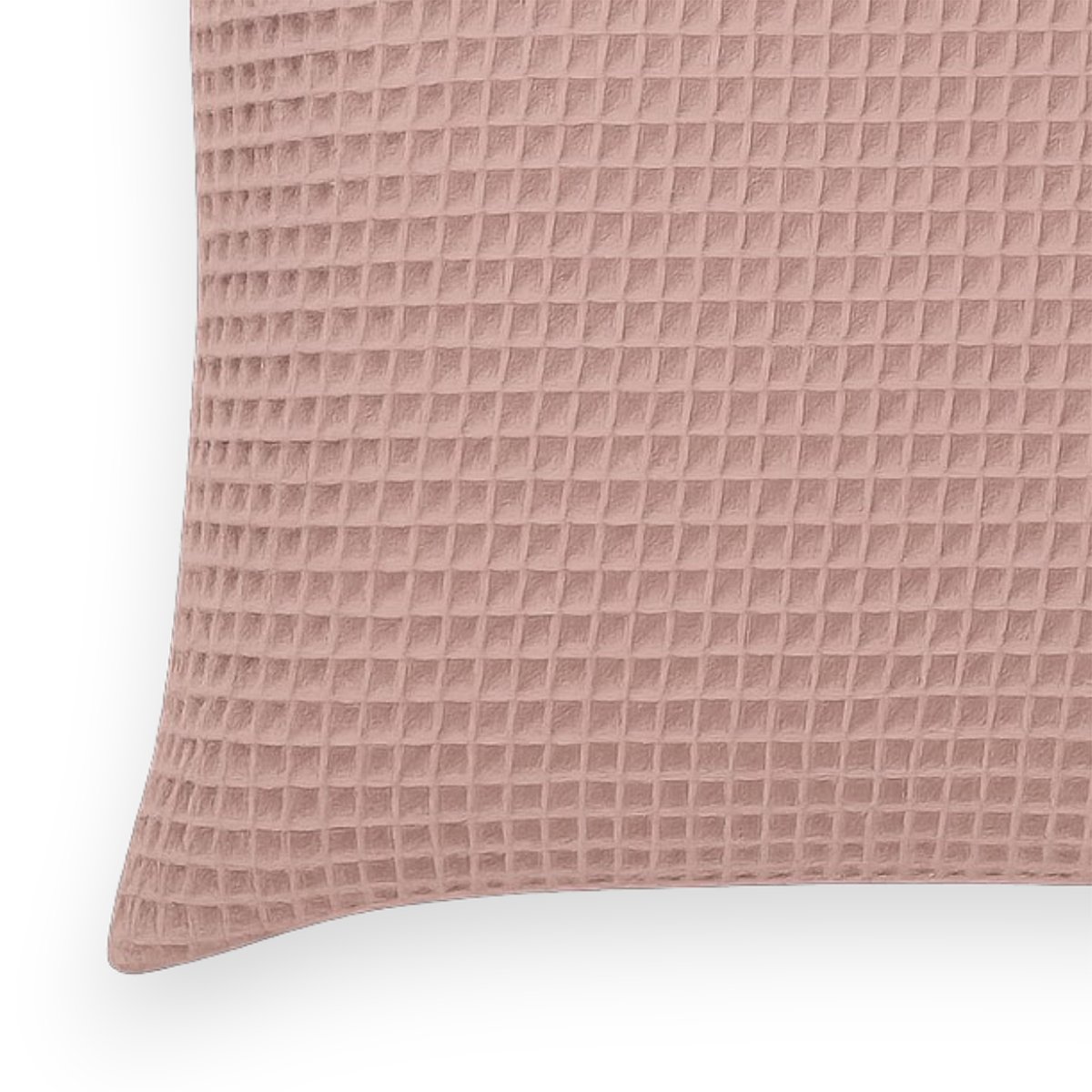 Waffle Texture Cushion Cover Soft Blush Pink - Image 4