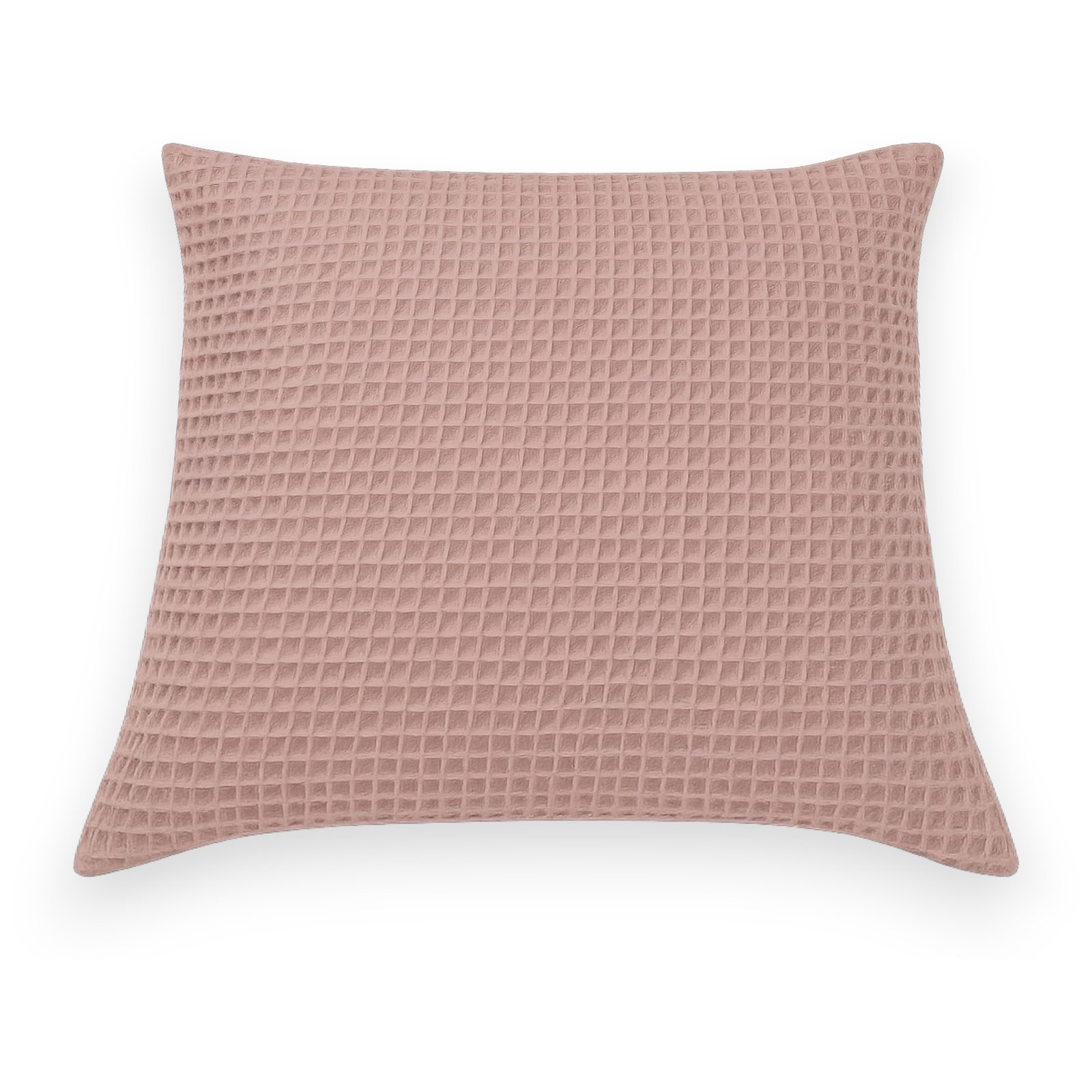 Waffle Texture Cushion Cover Soft Blush Pink - Image 3