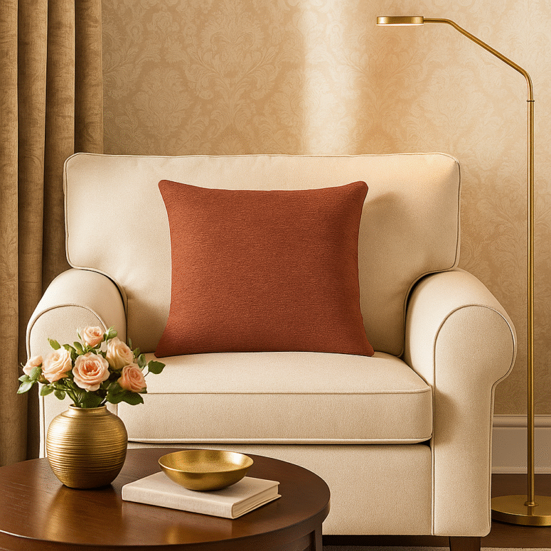 Elegant Chenille Cushion Cover Pillow Cozy & Stylish Home Accent