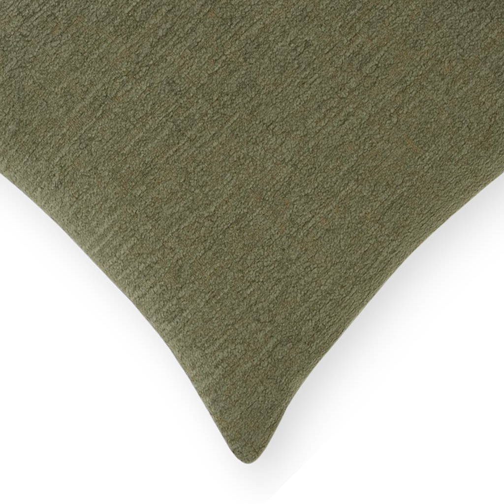 Premium Chenille Cushion Cover Pillow Olive Green - Image 4