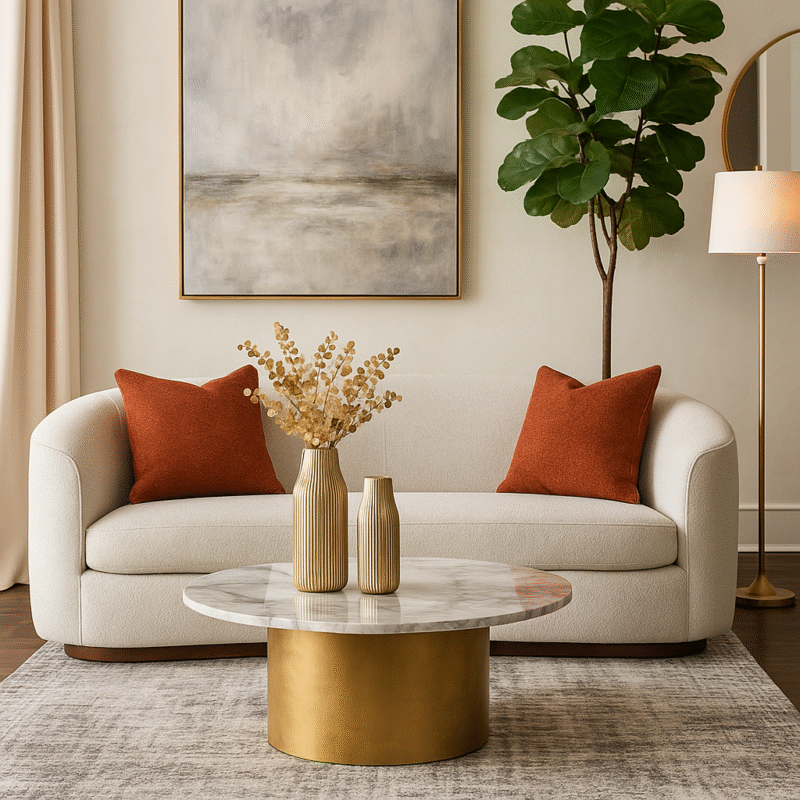 Luxury Chenille Cushion Cover Pillow Terracotta Red