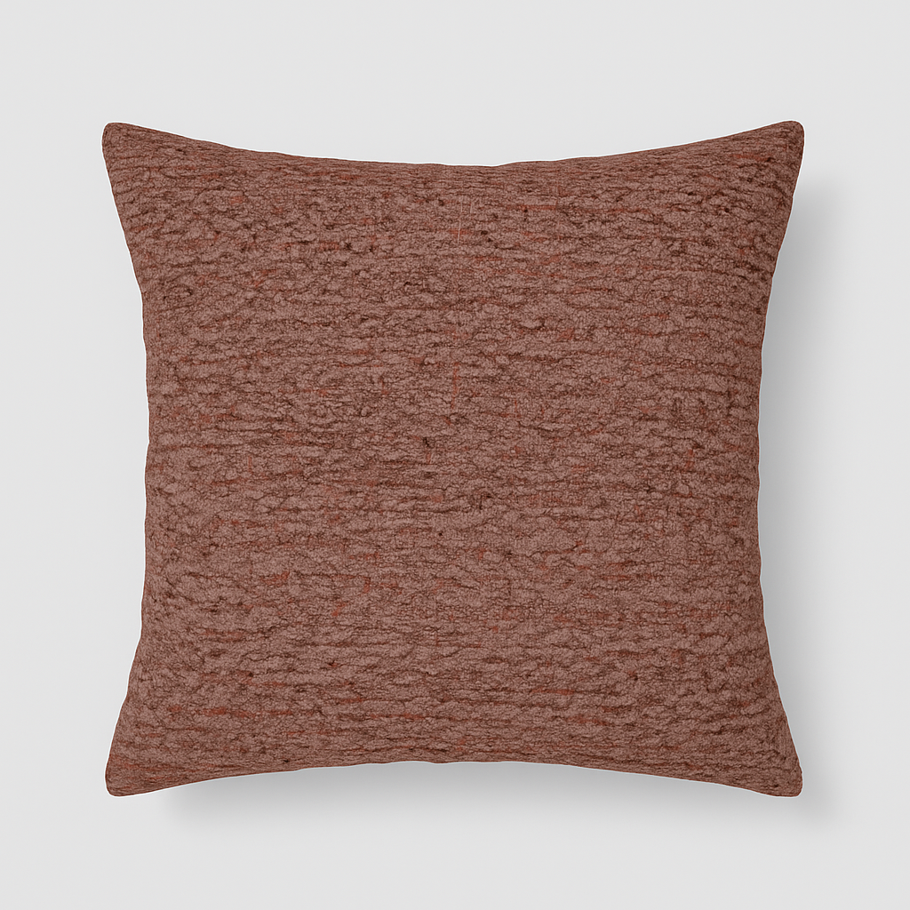 Textured Decorative Throw Pillow Warm Terracotta - Image 2