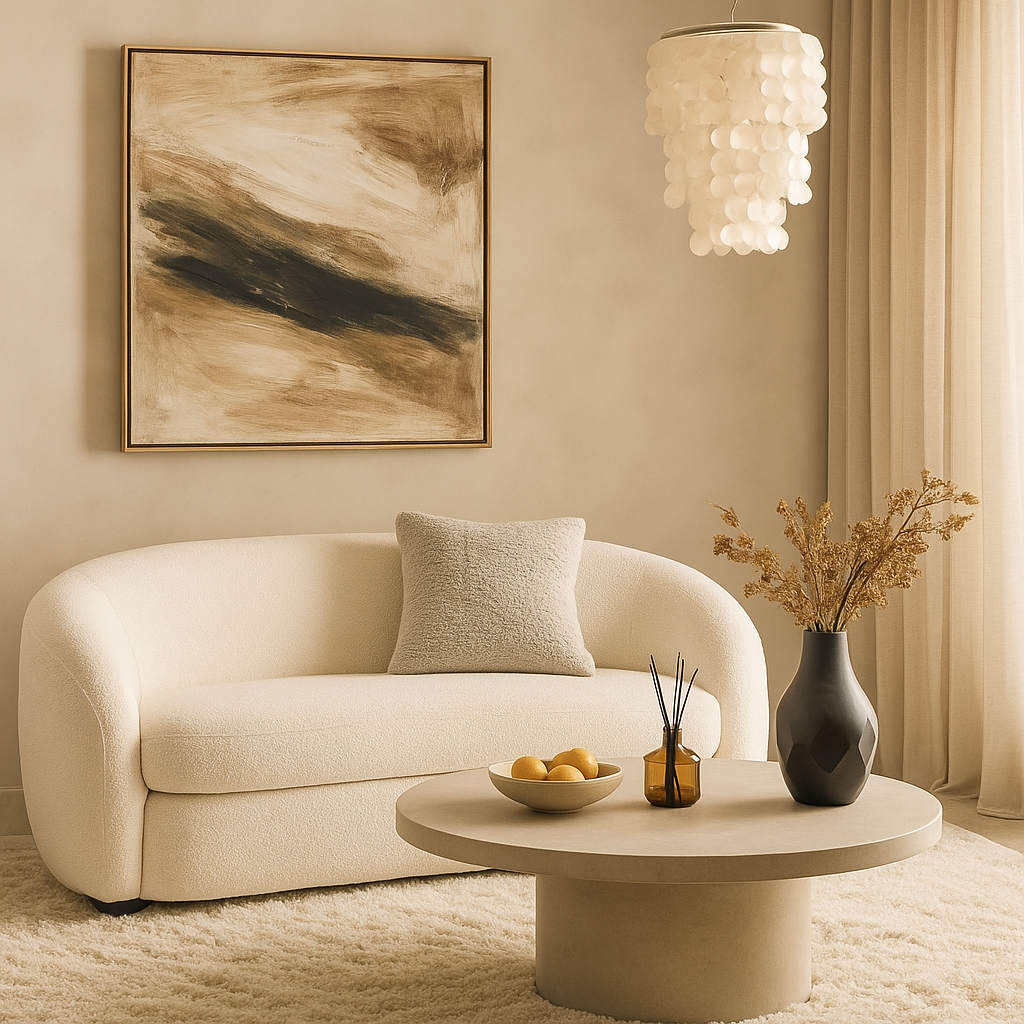 Chenille Textured Soft Cushion Cover Beige